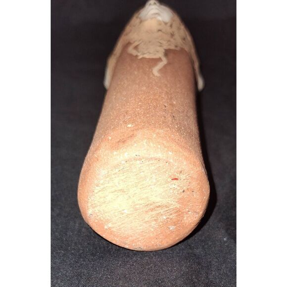 Vintage Jude Holdsworth 3 Faces Studio Pottery Vase 7.25" tall Spaghetti hair te - Picture 9 of 9